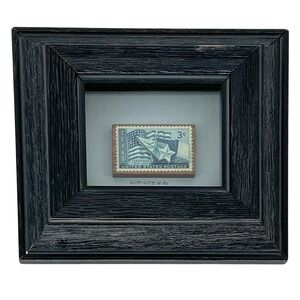 Smiles S.L. Miles Texas Statehood 3c Postage Stamp Art Framed Shadow Box 3D Art